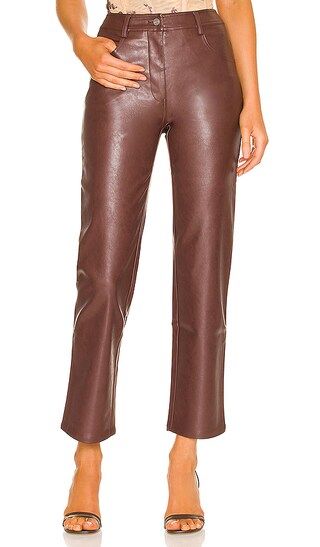 Junior Pant in Brown Leather | Revolve Clothing (Global)