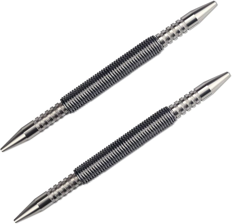 PMIIO 2 Pieces Dual Head Nail Setter Spring Loaded Nail Set Spring Nail Punch Hammerless Tool Kit... | Amazon (US)