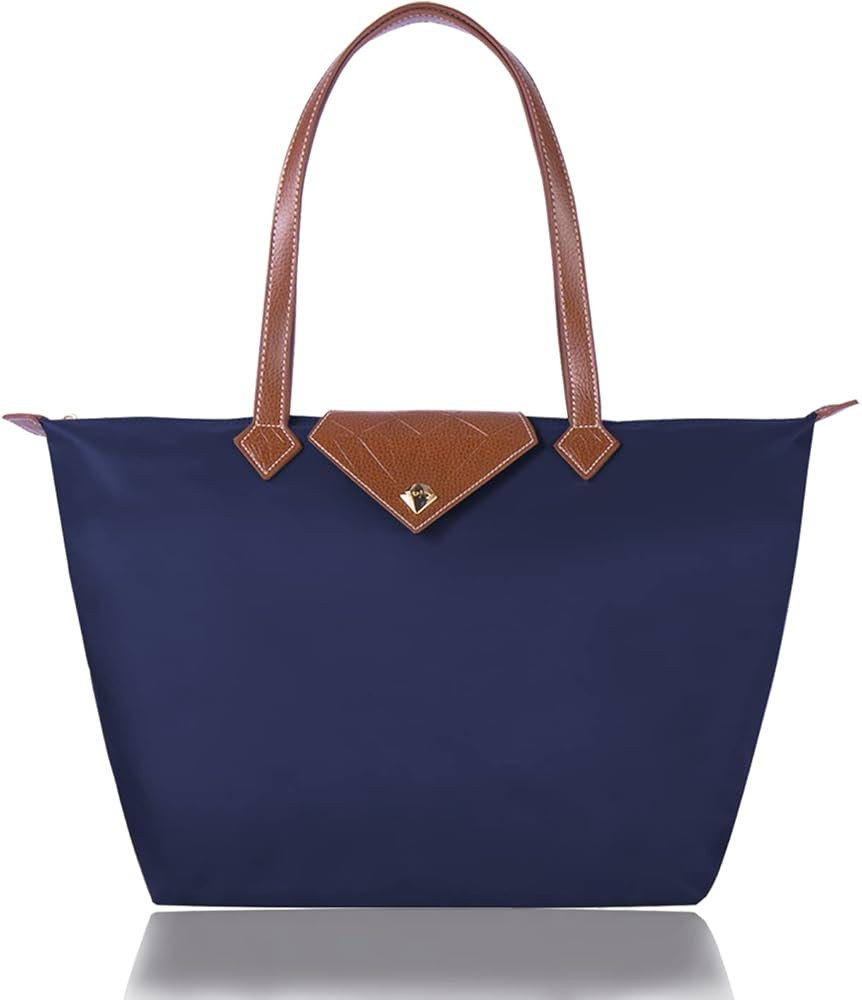 Women Tote Bag,Stylish Waterproof Nylon Ladies Shoulder Bag, Folding Beach Travel Bag for Work,Sh... | Amazon (US)