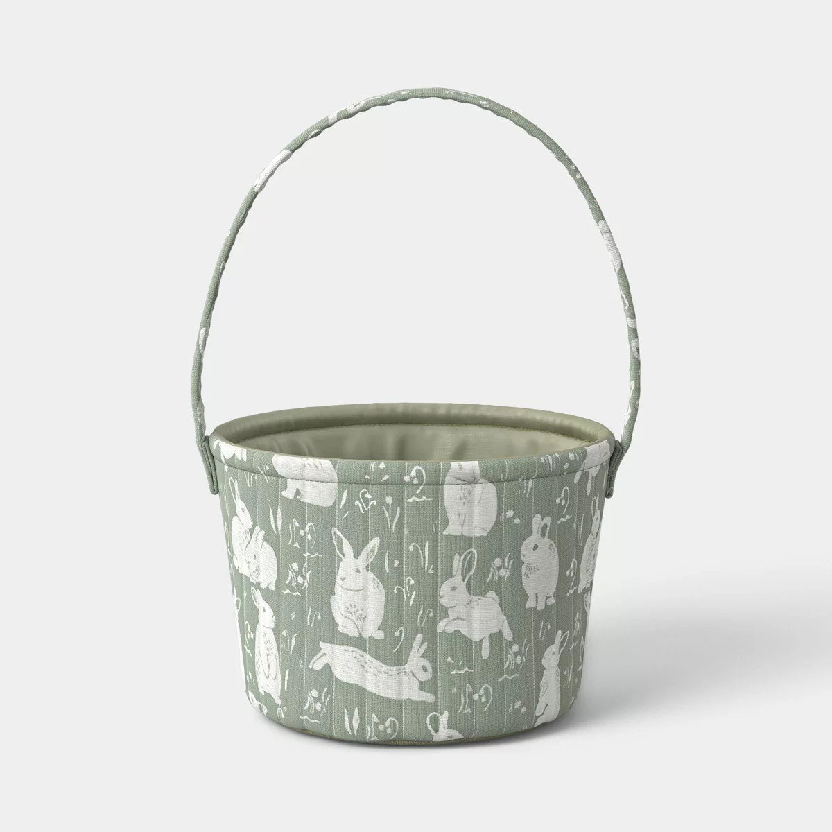 Linen Quilted Basket Green Bunny Printing - Threshold™ | Target