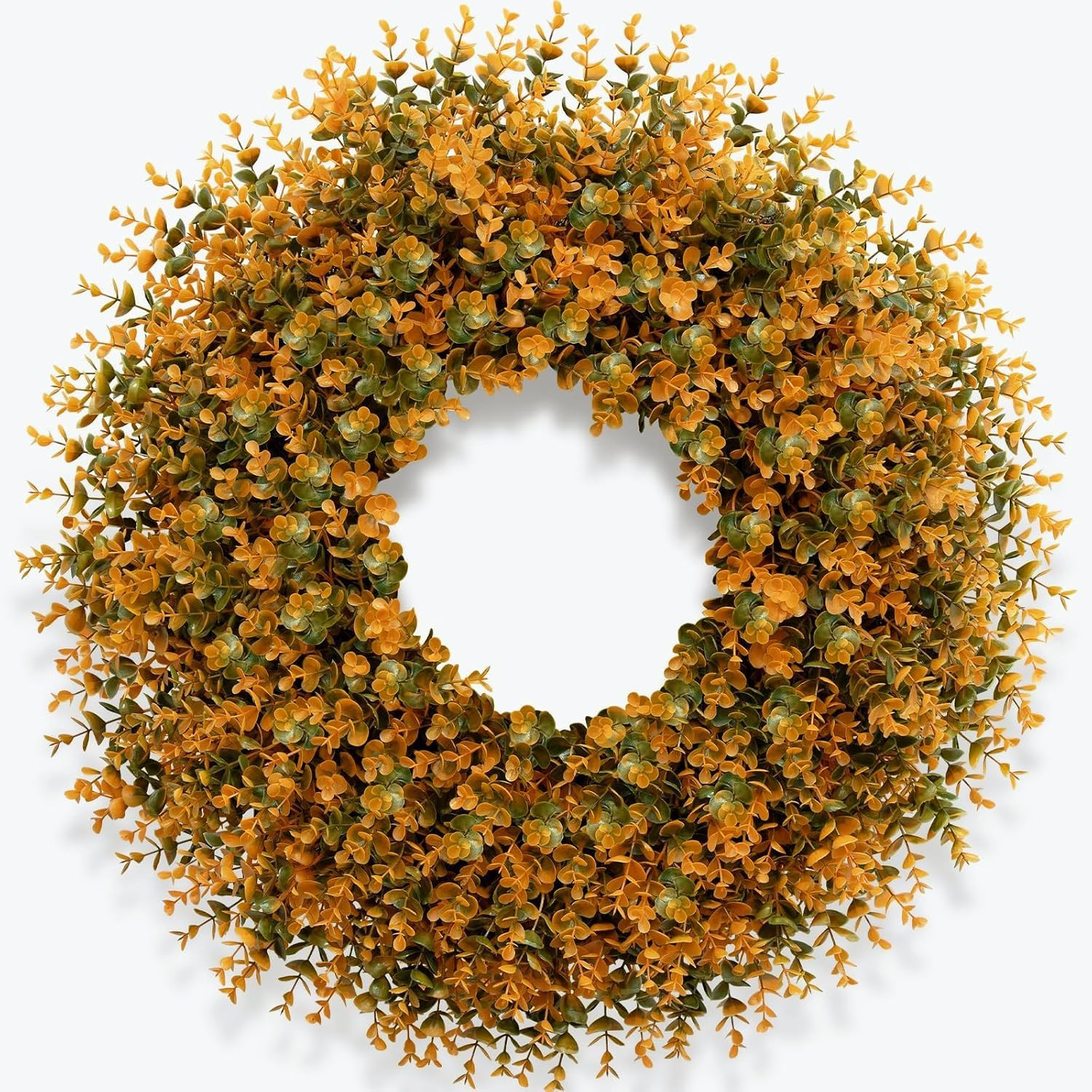 28 Inch Large Fall Boxwood Wreaths for Front Door Decoration(Orange) | Amazon (US)