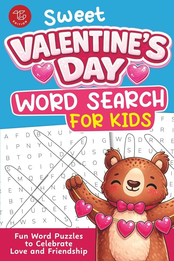 Sweet Valentine’s Day Word Search for Kids: Fun Word Puzzles to Celebrate Love and Friendship | Amazon (US)