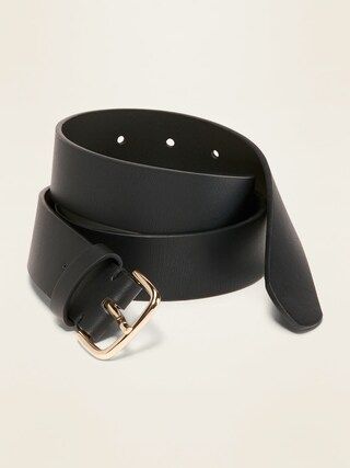 Faux-Leather Belt for Women (1 1/4&#x22;) | Old Navy (US)