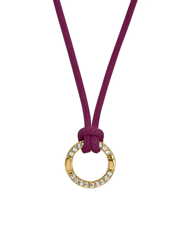 Cranberry Red Charm Cord Necklace | Goldbug Collection
