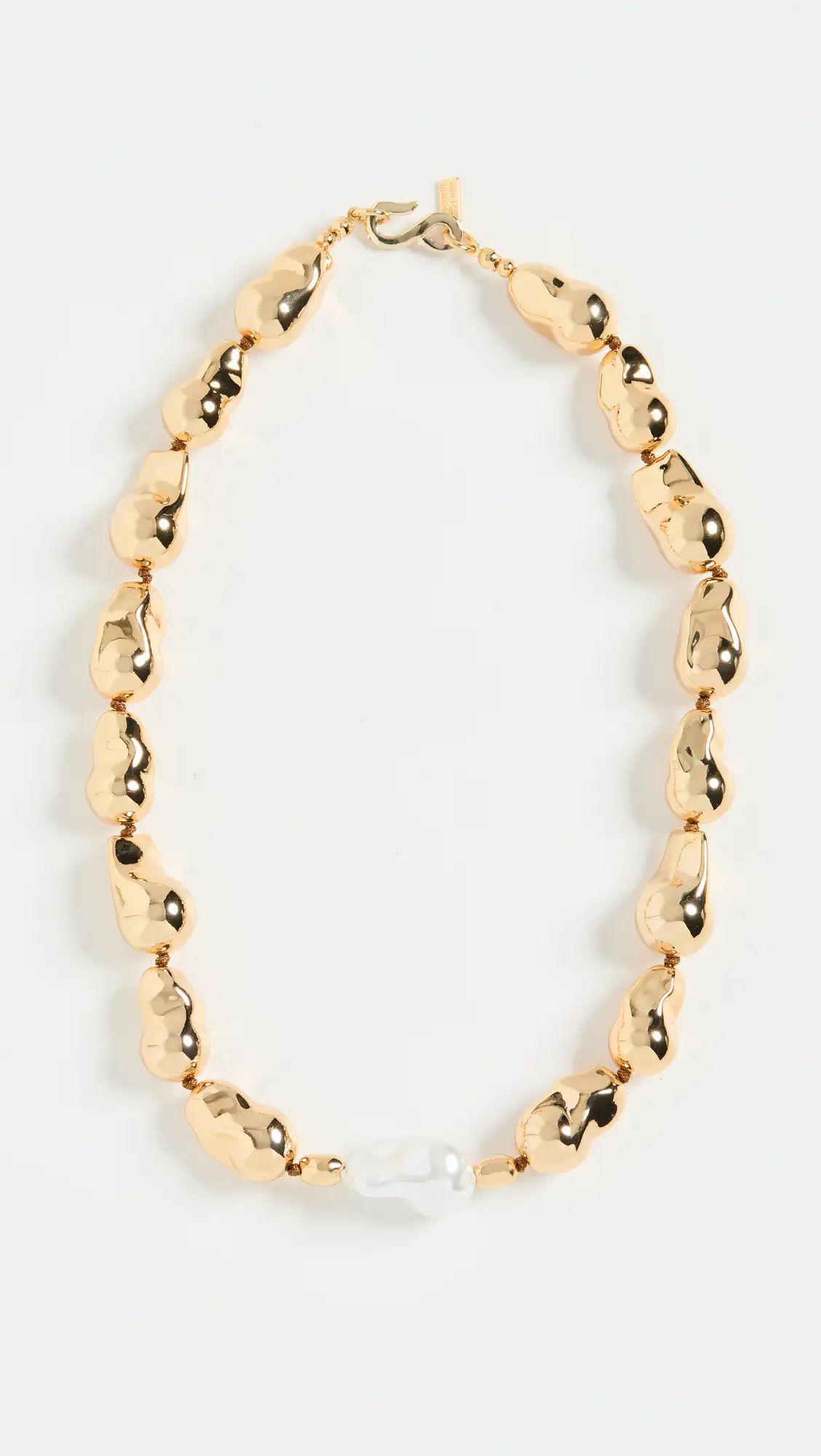 Kenneth Jay Lane Gold Brass Nugget Necklace | Shopbop | Shopbop