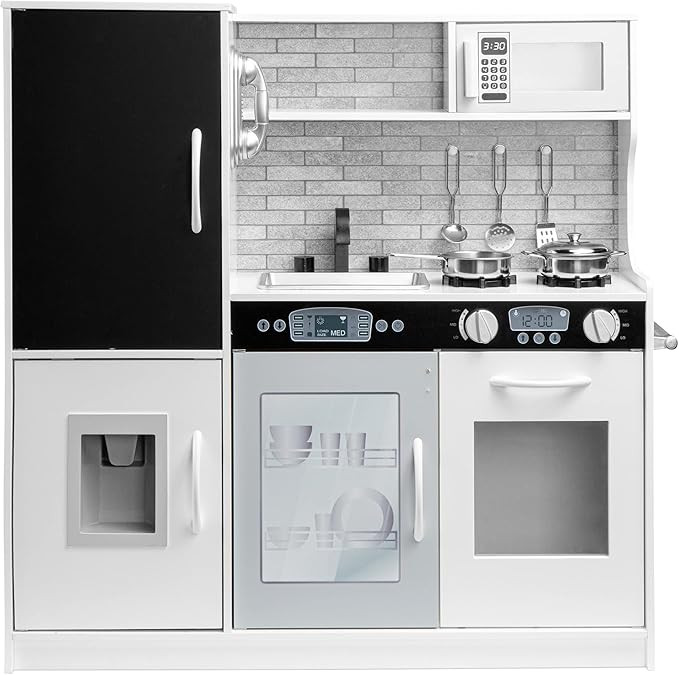 Best Choice Products Pretend Play Kitchen Wooden Toy Set for Kids with Realistic Design, Telephon... | Amazon (US)