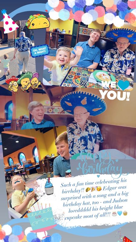 Such a fun time celebrating his birrhday!! 🌮🎉🥳 Edgar was surprised with a song and a big birthday hat, too - and Judson loveddddd his bright blue cupcake most of all!!! 🎂🩵🧁

#LTKbump #LTKkids #LTKfamily