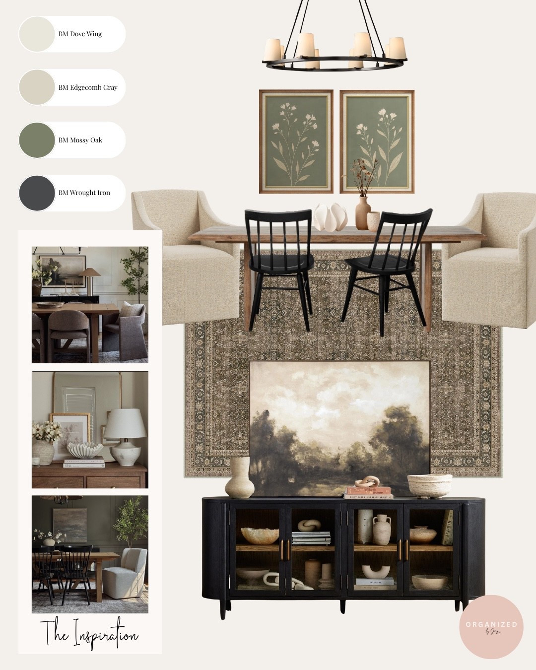 Rich wood tones, soft neutrals, organic textures, and subtle green accents come together to create a dining space that feels timeless, warm, and lived in. The perfect balance of classic character and modern comfort. 

Comment SHOP below to receive a DM with the link to this post on our LTK 🛍️

#InteriorDesign #DiningInspiration #TimlessModern #LTKHome #InteriorStyling #HomeDecorIdeas