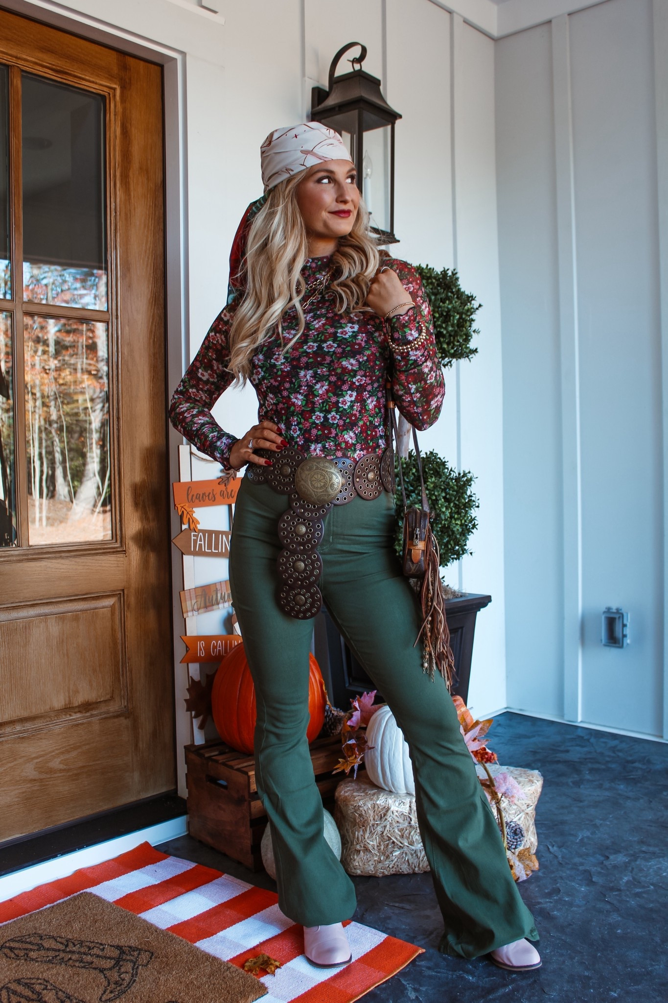 DAY 1 | NFR outfit ideas ✨👀 went out of the box a little with this hippie cowgirl daytime look! The perfect combo of cute & casual for shopping around Cowboy Christmas 🤠🌸

OUTFIT DETAILS:
✨Floral mesh top & green fiona flare pants from @willowchicboutique — code: AMBERM20
✨ “Cowboy Christmas” bronc holiday wild rag from @tirzahlaneart 
✨ Amalfi dirty blonde crossbody from @vintagebohobags — code: AMBER

Drop “hippie cowgirl” below for full outfit 🔗

#westernfashion #westernstyle #cowgirlstyle #westernwear #nfr #nfrfashion #nfrstyle #nfroutfits #rodeostyle #flarejeans #flarepants #hippiecowgirl #wildrags / western fashion / western style / cowgirl chic / cowgirl style / NFR / NFR fashion / NFR outfit / LTK style / LTK fashion / ootd / rodeo fashion / outfit ideas 

#LTKU #LTKStyleTip #LTKSeasonal