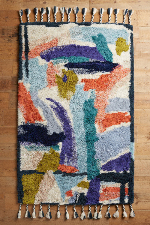 Broad Brushstroke Rug | Anthropologie (US)
