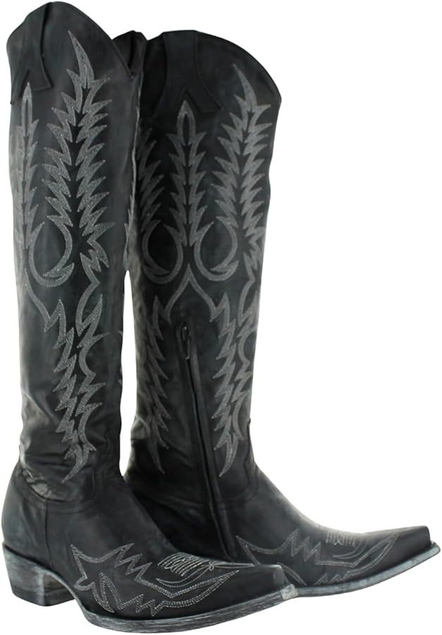 Ladies Black & Silver Tall Boots Mayra Bis by Old Gringo | Amazon (US)