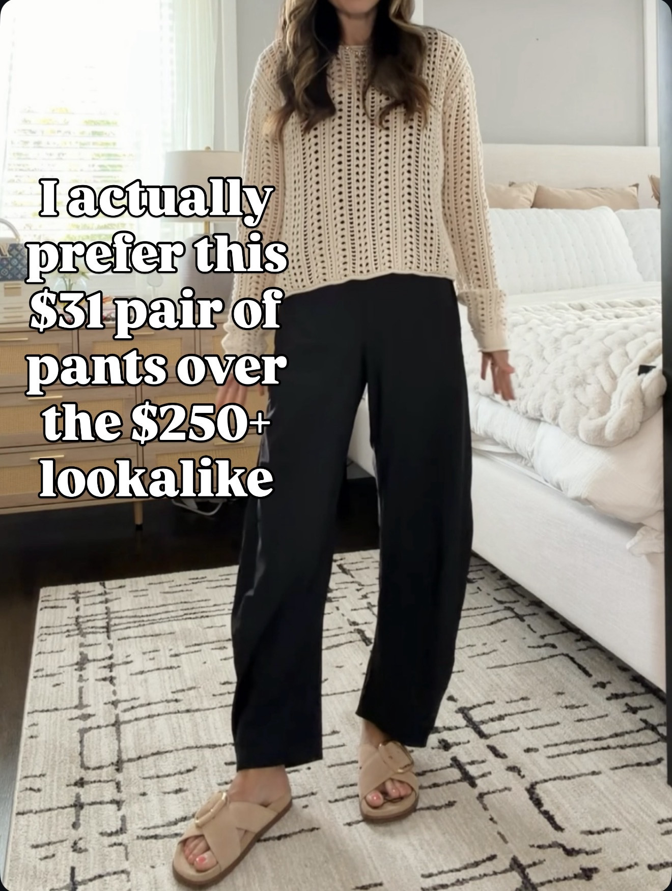 These are one of my favorite finds lately. They look so much more expensive than they are, and honestly… I’d choose these over the $250+ version every time. 🤍 wearing size xs

#LTKootd #LTKSaleAlert #LTKOver40