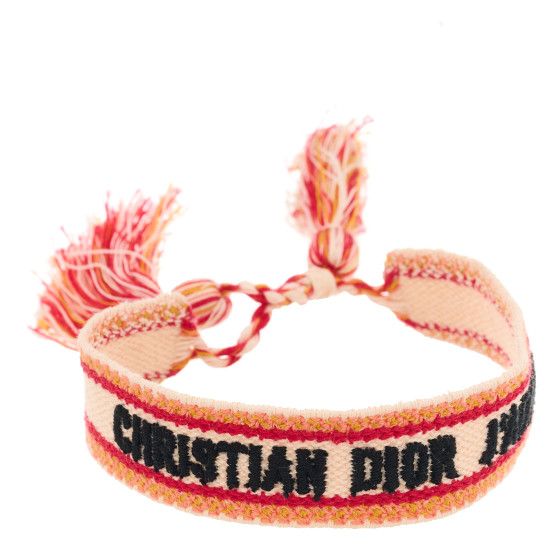 Woven Cotton J'Adior Friendship Bracelet Orange | FASHIONPHILE (US)