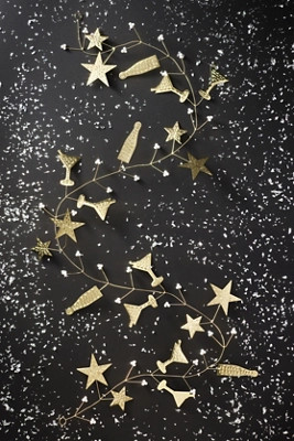 New Year's Eve Champagne & Stars Metal Garland | Anthropologie (US)
