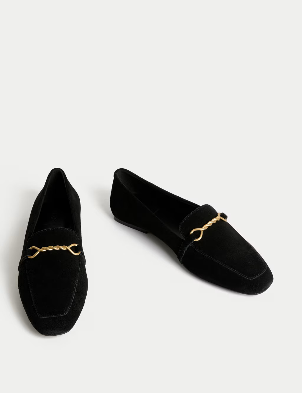 Suede Chain Detail Flat Loafers | Marks & Spencer (UK)