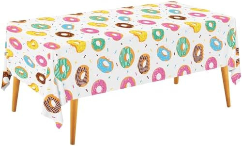 Gatherfun Donut Party Supplies: 2-Pack Donut Birthday Party Decorations,Disposable Plastic Tablec... | Amazon (US)