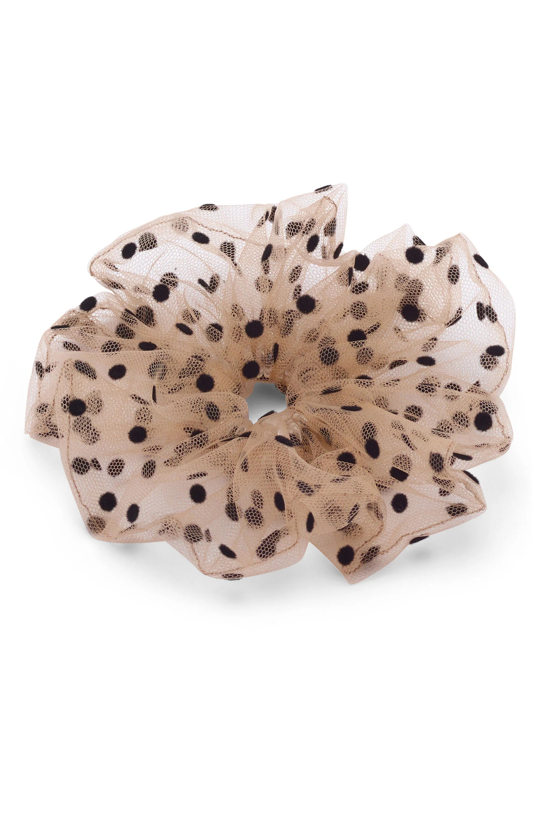 Juliette Polka Dot Tuelle Scrunchie | Lelet NY