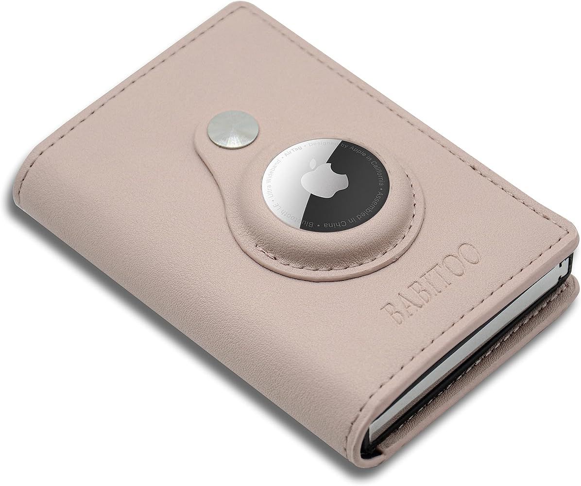 BABITOO Airtag Wallet RFID Blocking Minimalist Leather Wallet Ultra-Thin Leather Airtag Wallet Wi... | Amazon (US)
