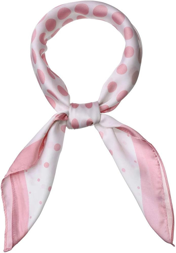 Allegra K 70cm Polka Dots Square Scarf Neck Scarves Kerchief Neckerchief Headband for Women | Amazon (US)