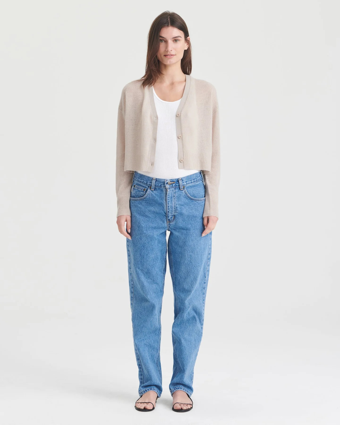 Featherweight Cashmere Cropped Cardigan | NAADAM