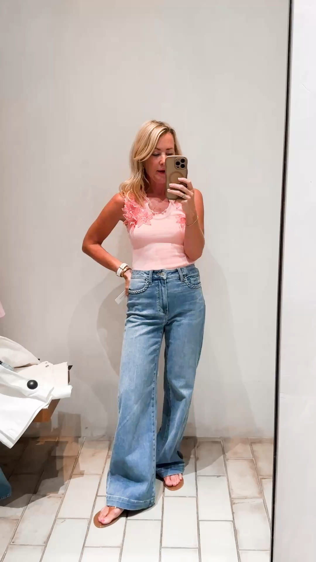 This outfit is too good!! Love the details on this tank and the braided pocket jeans are so fun.

#LTKootd #LTKSeasonal #LTKOver40
