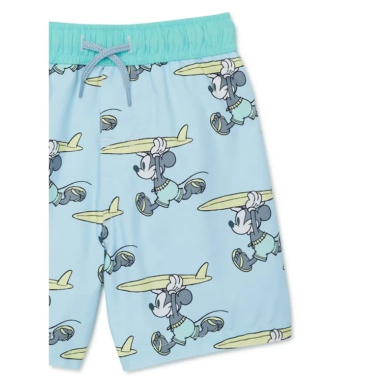 Mickey Mouse Toddler Boys Short Sleeve Rashguard and Swim Trunks with UPF 50+, Sizes 12M-5T | Walmart (US)