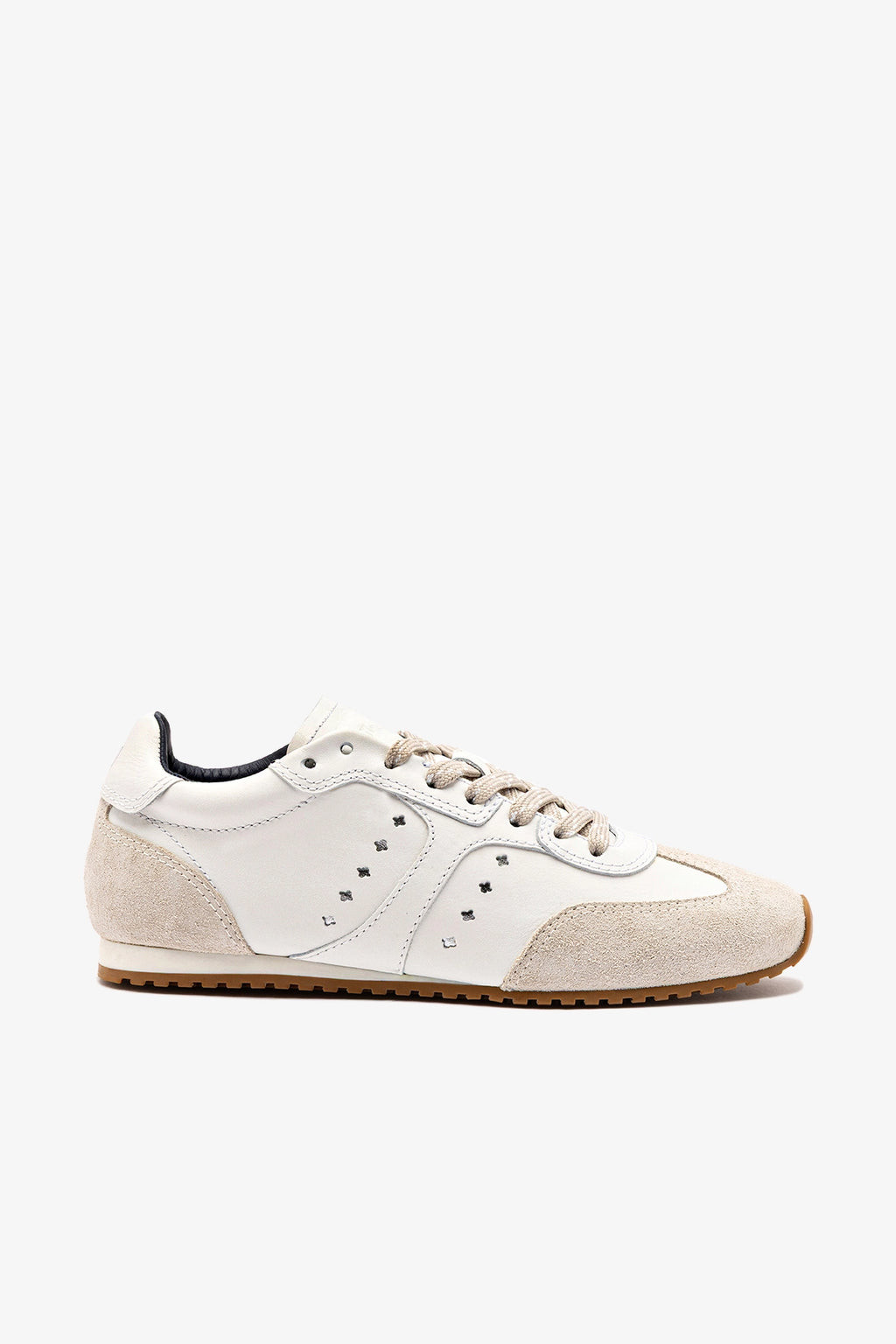Stella Sneaker In White Leather | Larroude