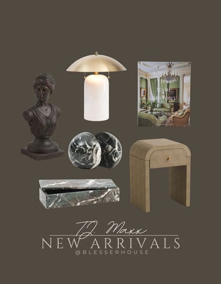 TJ Maxx new home decor accents!

Shelf decor, nightstand, side table, accent table, coffee table book, table lamp, marble accents, marble box, decorative box, bust




#LTKhome #LTKstyletip