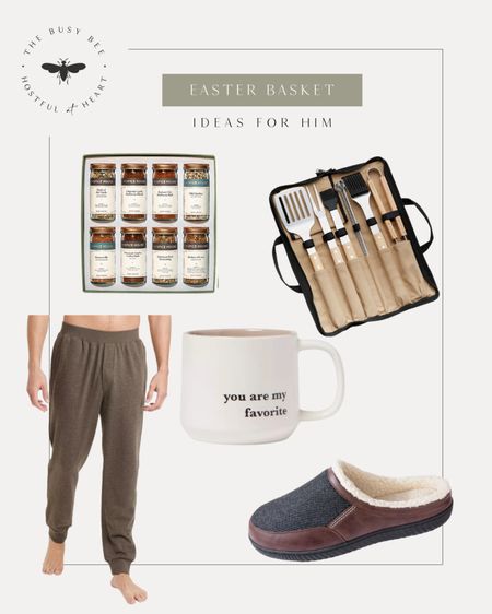 Easter basket ideas for Him.

Easter
Mug
Slippers
Easter baskets
Gifts for him
Grilling essentials
Grilling sets
Pajamas 

#LTKmens #LTKFind #LTKSeasonal