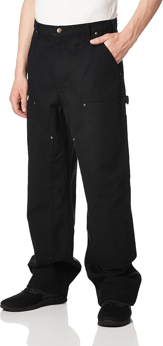 Carhartt Men's Loose Fit Washed Duck Double-Front Utility Work Pant | Amazon (US)