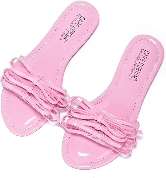 Cape Robbin LeMoney Jelly Flips Flops Sandals for Women, Flat Slides Womens Mules Slip On Shoes | Amazon (US)