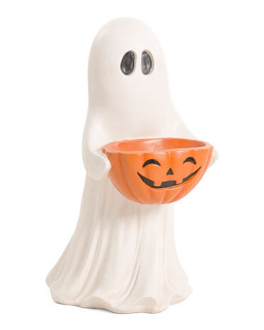 24in Outdoor Safe Ghost With Candy Bowl | Marshalls