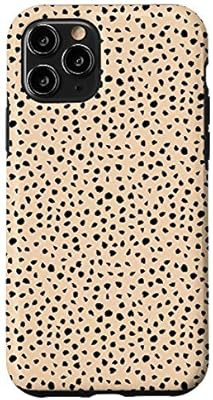 iPhone 11 Pro Dalmatian Pattern, Brush Stroke Black Spots, Yellow Case | Amazon (US)