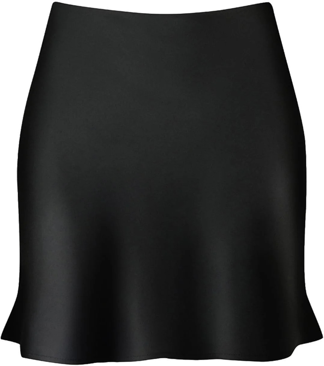 lsaertla Mini Skirts for Women Satin High Elastic Waist Ruffle Bodycon Short Skirt | Walmart (US)