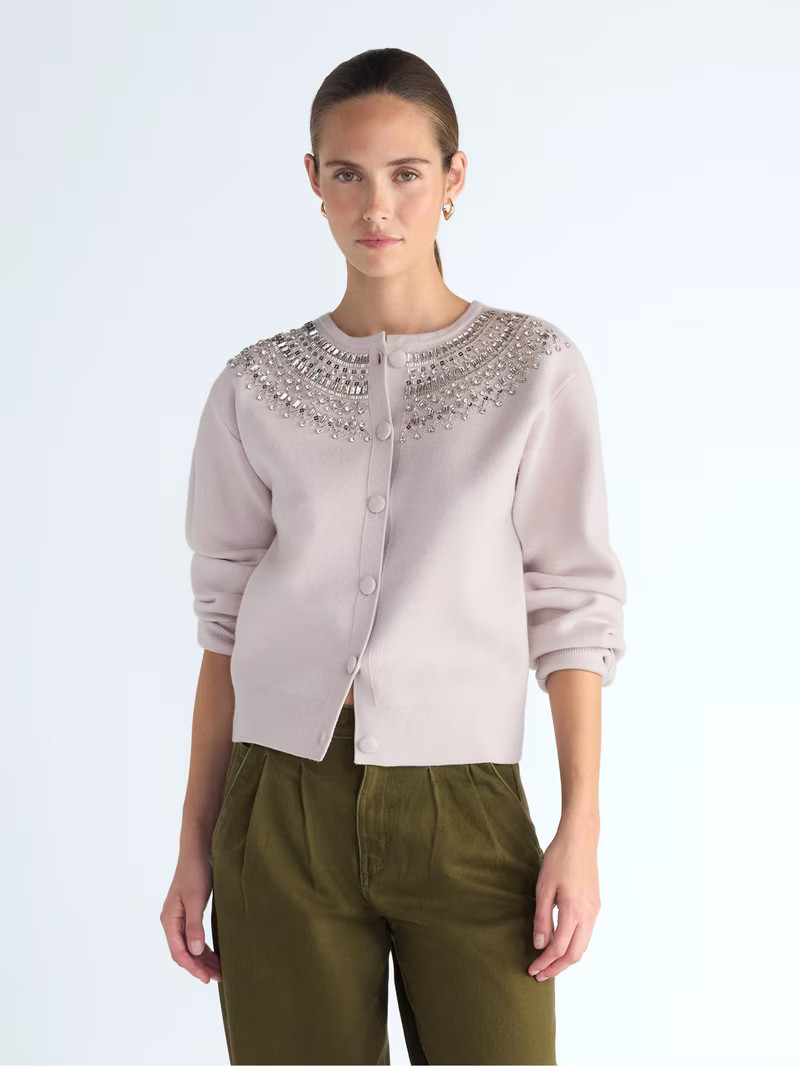 Scoop Women's and Women\u2019s Plus Embellished Cardigan, Sizes XS-4X | Walmart (US)