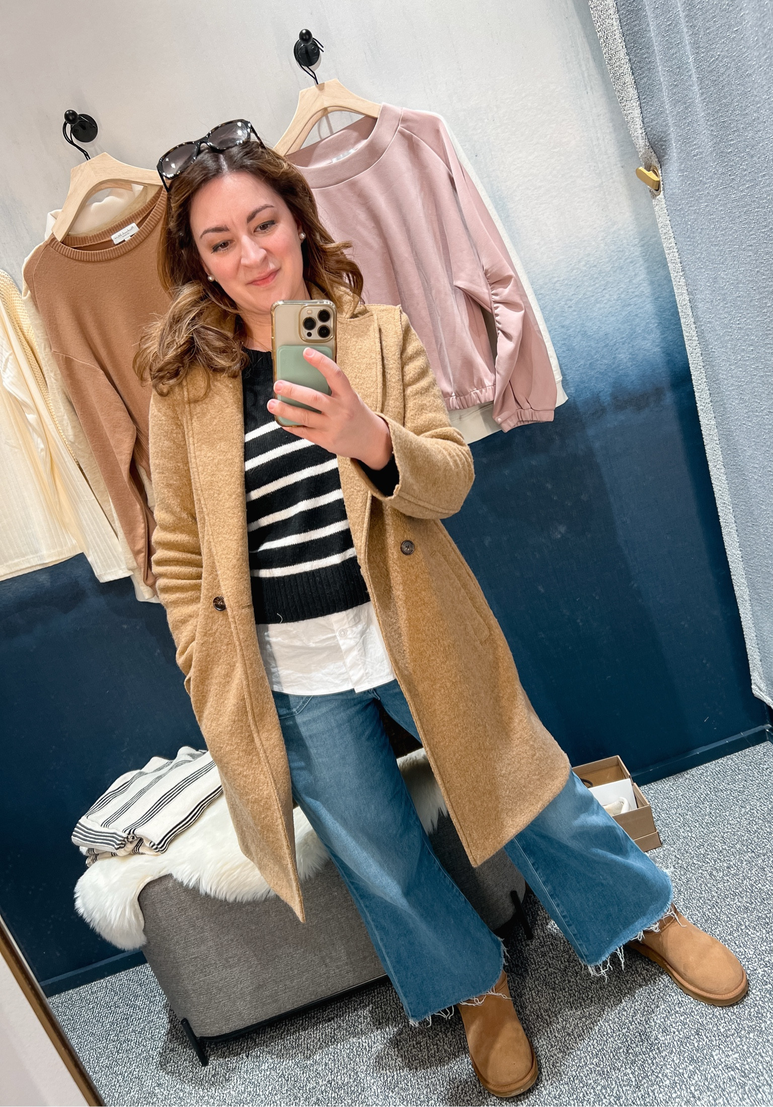 ✨ I’ve gotten so much use out of this coat. I actual bought it in 2021. They still make it! And I’ll wear it til it falls apart. Dress it up, dress it down, cram it under a seat at a basketball game… #coat #jcrew #unlinedcoat