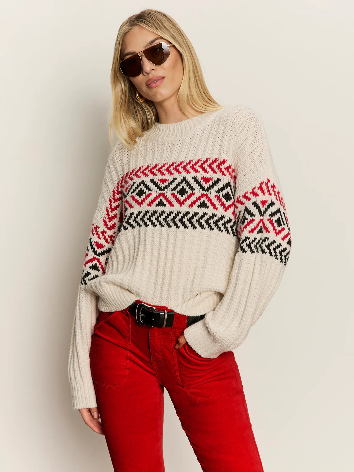 SEND IT SWEATER CHALK MULTI | Sanctuary Clothing