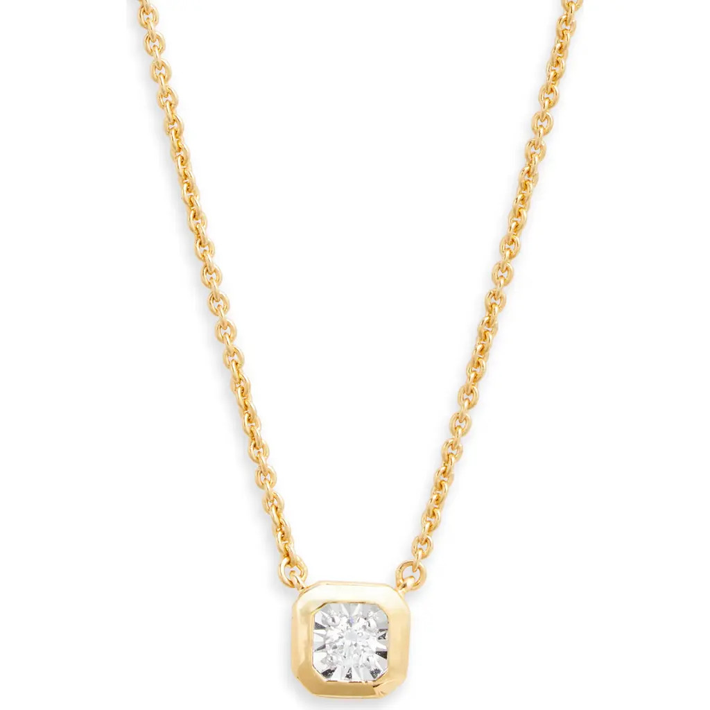 Monica Vinader Lab Created Diamond Pendant Necklace in 18Ct Gold Vermeil at Nordstrom | Nordstrom