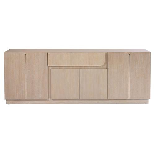 Sunpan Arezza Rustic Lodge Light Solid Oak Wood 1 Drawer 6 Door Sideboard | Kathy Kuo Home