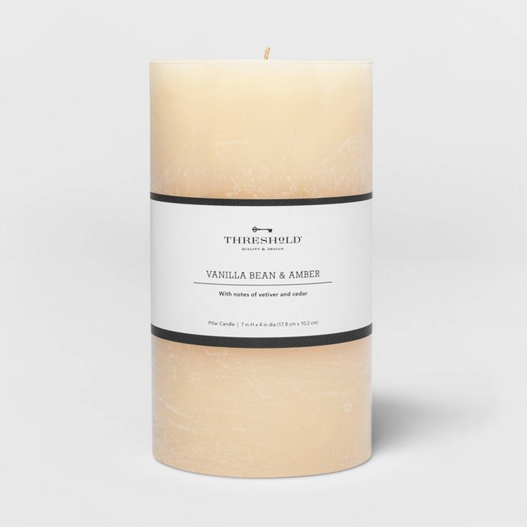 Pillar Vanilla Bean and Amber Candle - Threshold™ | Target