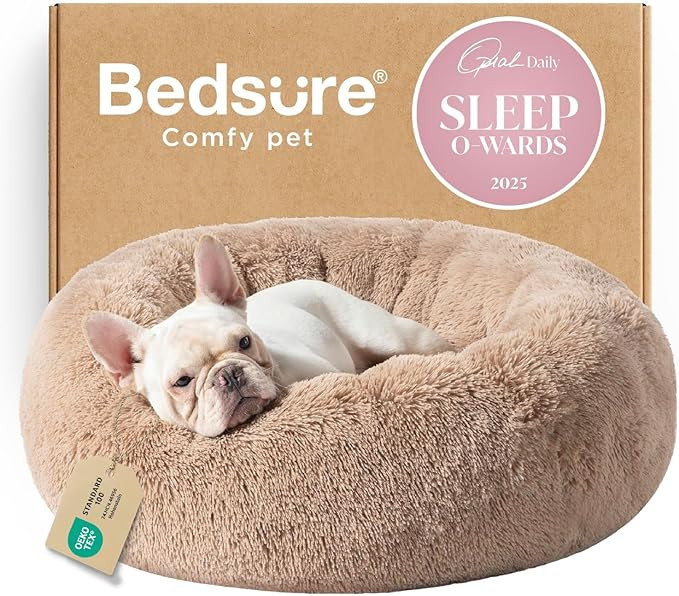 Bedsure Calming Dog Bed Medium Size Dog - Donut Washable Medium Pet Bed, 30 inches Anti-Slip Roun... | Amazon (US)