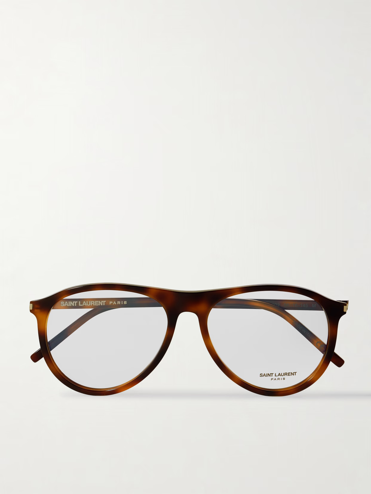 SAINT LAURENT EYEWEAR - Aviator-style Tortoiseshell Acetate Optical Glasses - One size | NET-A-PORTER (UK & EU)