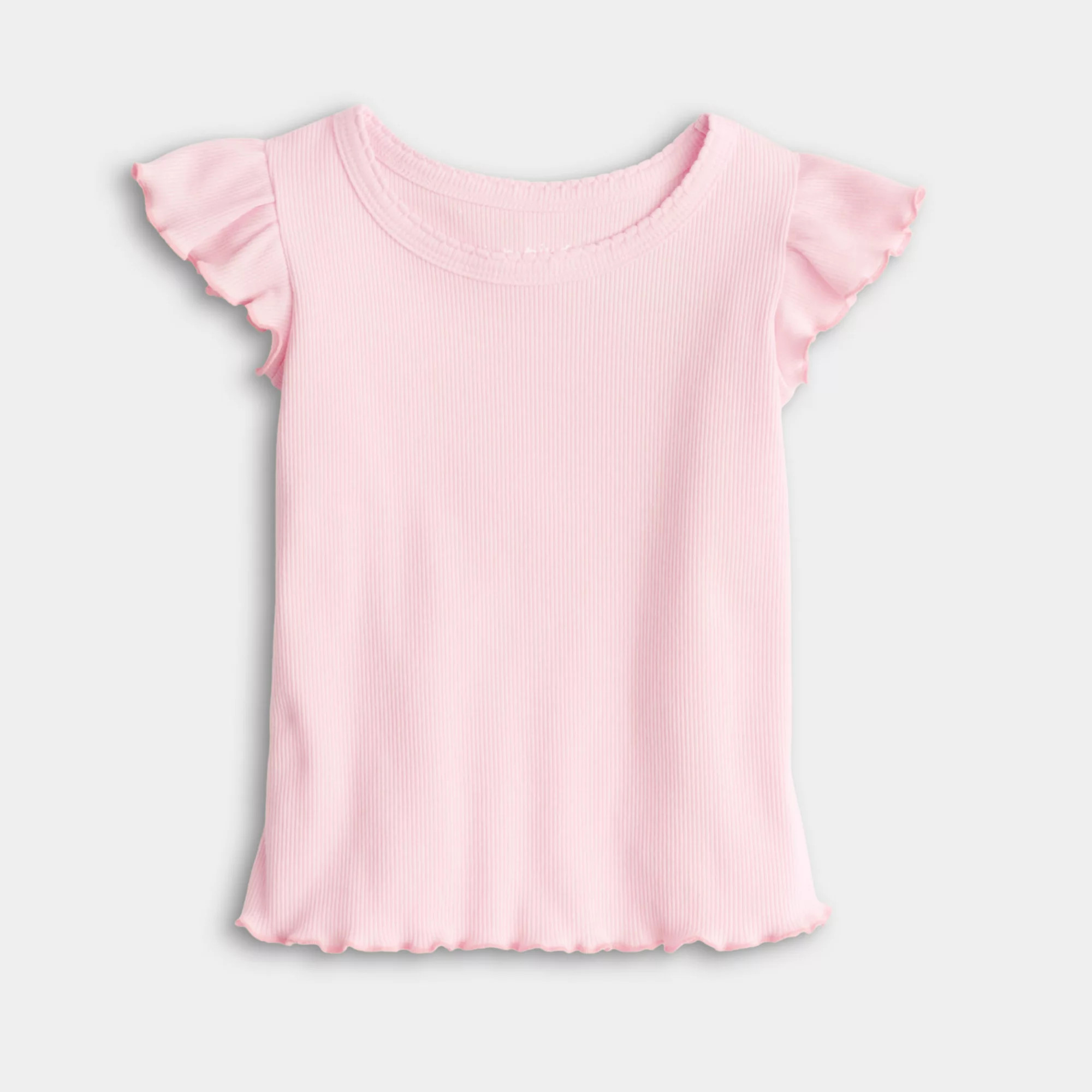 Girls 4-12 Jumping Beans® Flutter Sleeve Rib Tee | Kohl's