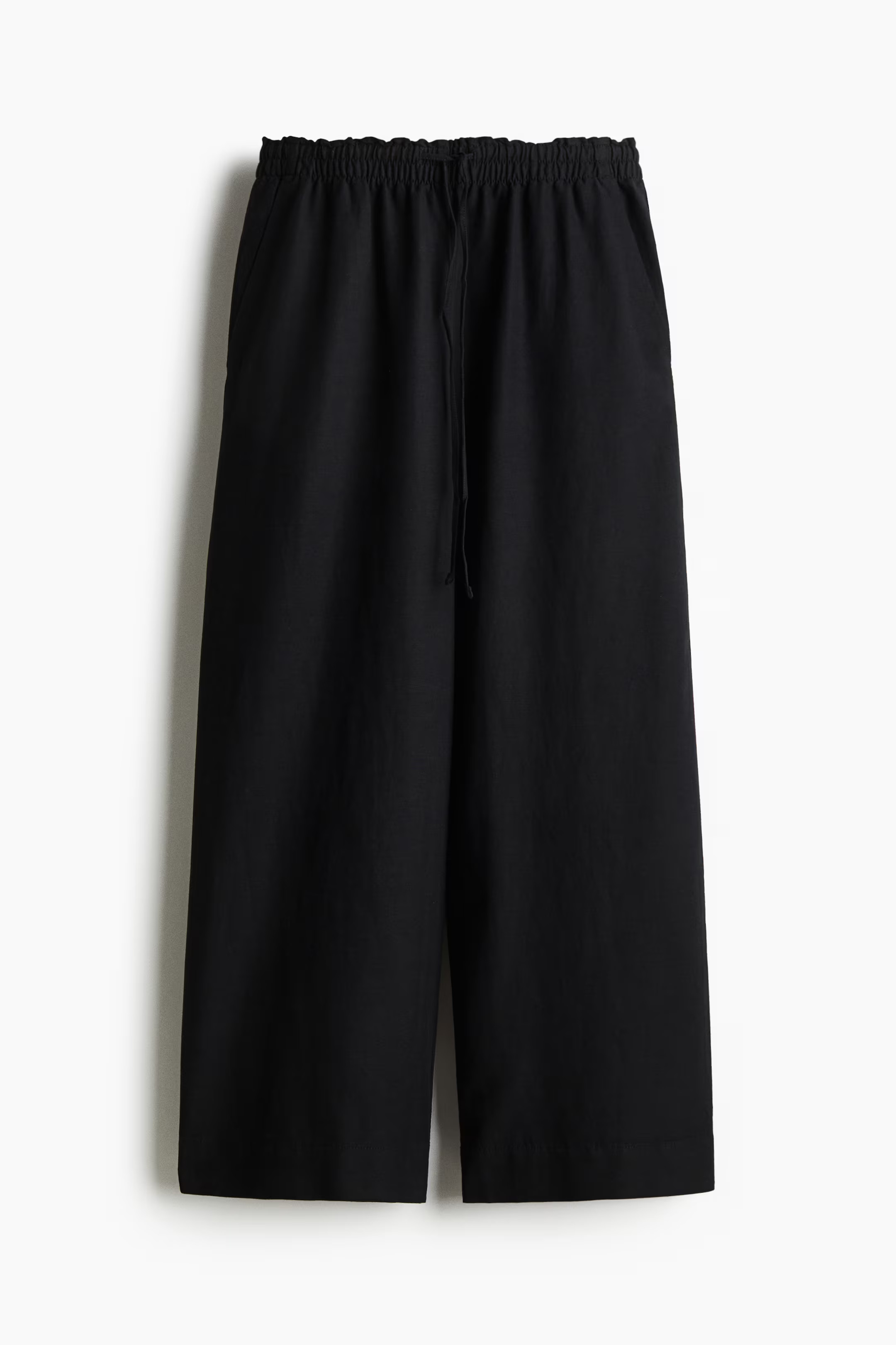 Cropped linen-blend trousers | H&M (UK, MY, IN, SG, PH, TW, HK)