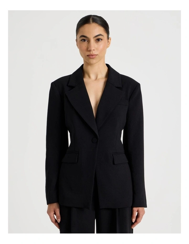 BlaqPetite Single Breasted Blazer in Black | Myer