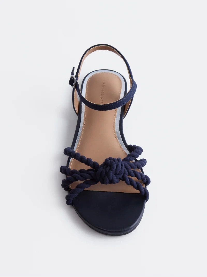 Free Assembly Women's Knot Flat Sandals | Walmart (US)