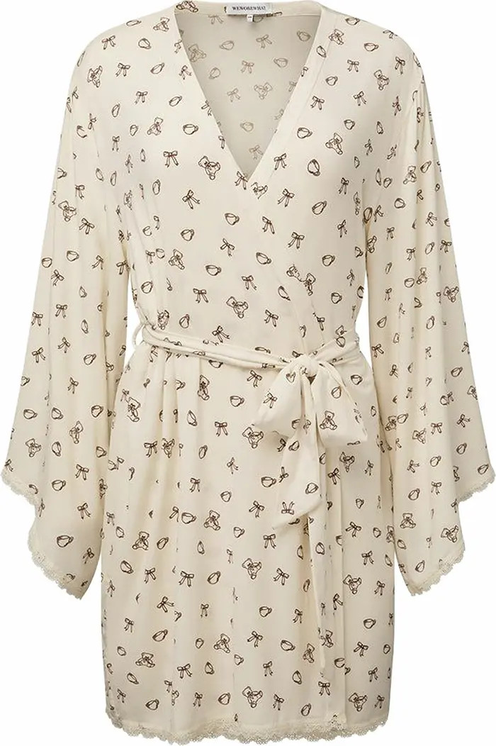 WeWoreWhat Lace Trim Robe | Nordstrom | Nordstrom