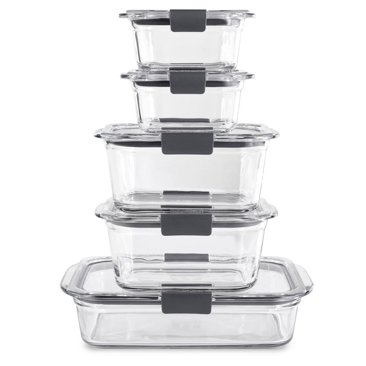 Rubbermaid 10pc Brilliance Glass Food Storage Set | Target