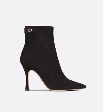 Dior Attract Heeled Ankle Boot Black Suede Goatskin | DIOR | Dior Beauty (US)
