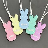 Pastel Acrylic Personalized Easter Basket Tags Or Keychains | Etsy (US)